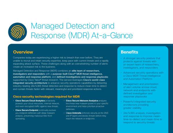 Managed Detection And Response Mdr At A Glance 9854